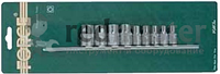 Набор головок 1/4"&3/8" Е4-Е14, 9 пр. Е-профиль Force 3092