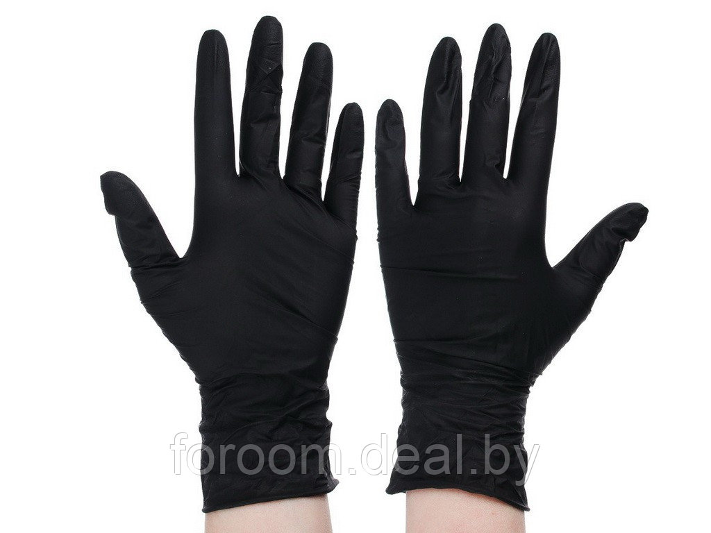 Перчатки нитриловые, размер S, 100шт./уп., чёрные Aviora 402-794 - фото 2 - id-p207919963