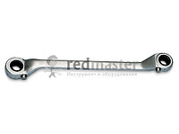 Ключ накидной трещоточный 16*18 с изгибом 15 гр.12-ти гранн Force 8251618