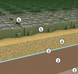 Газонная решётка Ecoteck Parking, экопаркинг. Модуль 603,7х603,7х4,4 (2,84 шт в м.кв.), фото 8