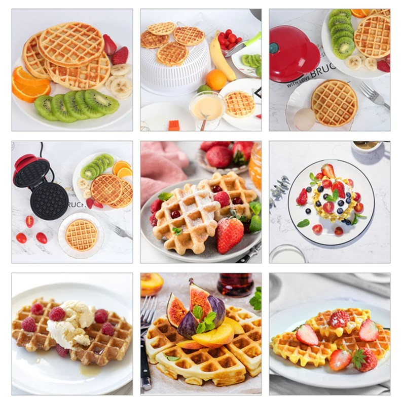 Мини - вафельница для венских и бельгийских вафель Mini Maker WAFFLE 350W - фото 8 - id-p207929355