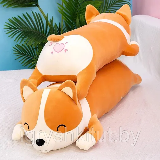Мягкая игрушка - подушка собака Корги, 80 см