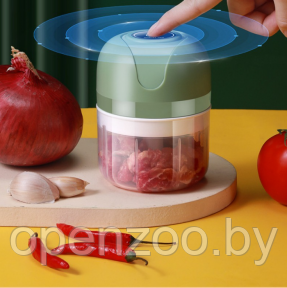 Портативный мини измельчитель для кухни Mini processor of USB FOOD 250 ml Зеленый