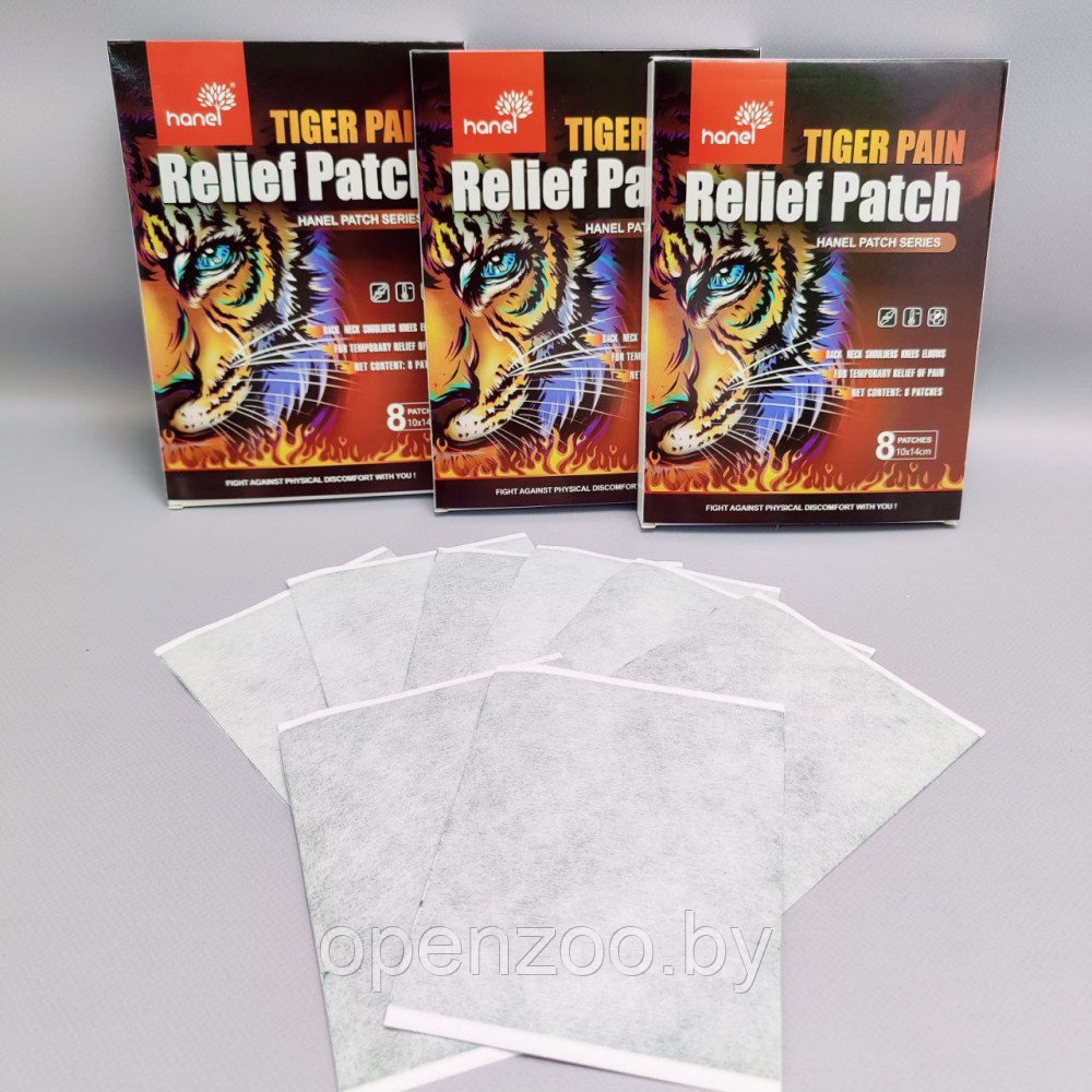 Обезболивающие пластыри Tiger Pain Relief Patch Hanel Patch Series (8 шт, 10х14см) - фото 8 - id-p207942421