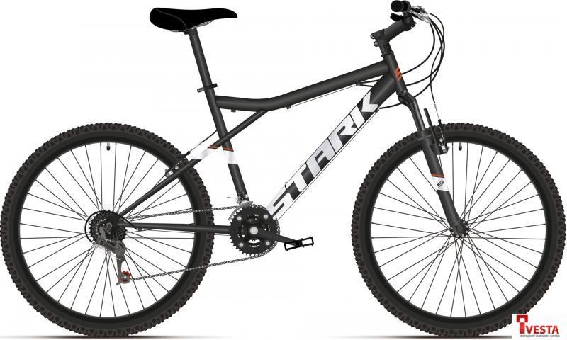 Велосипед Stark Slash 26.1 V р.16 2021 (черный/белый) - фото 1 - id-p207940861