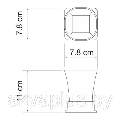 Стакан для зубной щетки и пасты Wasserkraft Amper K-5428NICKEL - фото 2 - id-p207945322