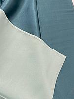 Ткань портьерная для штор блэкаут гладкий изумрудного цвета, защита от света 90%. Двухсторонняя. Ширина 300
