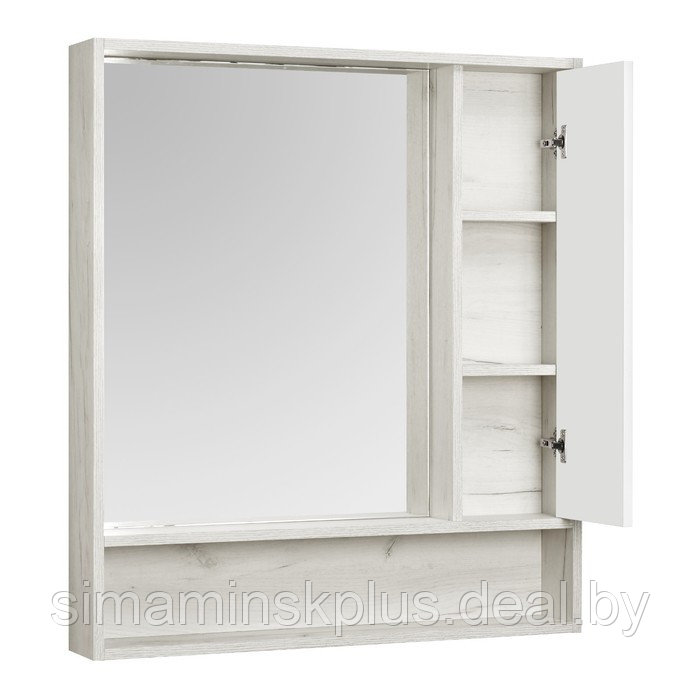 Зеркальный шкаф Aquaton Флай 80» цвет белый, дуб крафт - фото 2 - id-p207965797