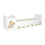 Детская кровать-трансформер Фея 1100 «Медвежонок», цвет белый, фото 2