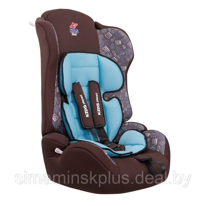 Автокресло Kids Planet Sputnik, группа I/II/III, буквы, шоколадный - фото 1 - id-p207963252