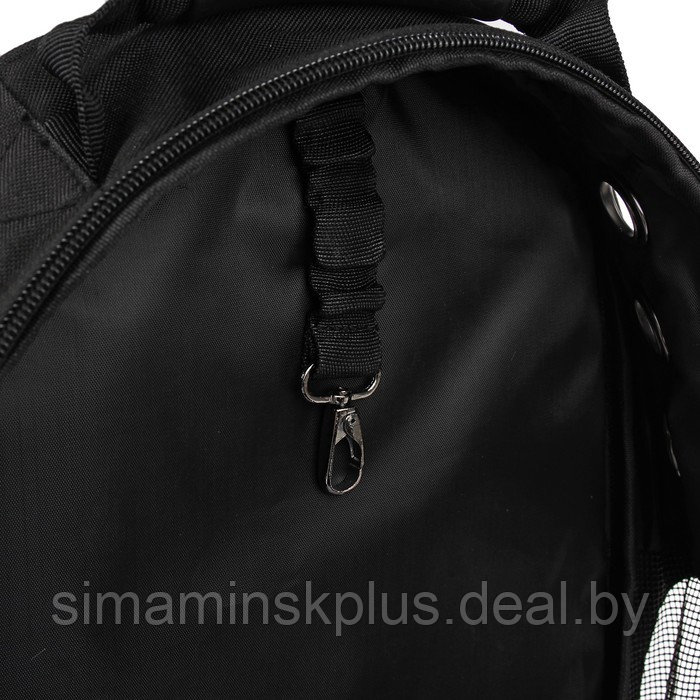 Рюкзак для переноски животных "Штрихи", с окном для обзора, 32 х 22 х 43 см, белый - фото 7 - id-p207963644