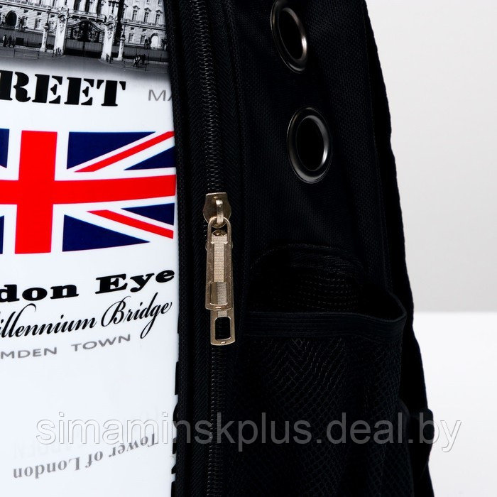 Рюкзак для переноски животных "Лондон", с окном для обзора, 32 х 25 х 42 см - фото 5 - id-p207963647