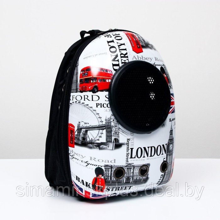 Рюкзак для переноски животных "Лондон", с окном для обзора, 32 х 25 х 42 см - фото 8 - id-p207963647