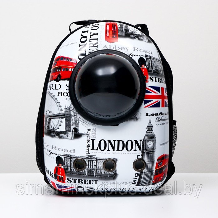 Рюкзак для переноски животных "Лондон", с окном для обзора, 32 х 25 х 42 см - фото 10 - id-p207963647