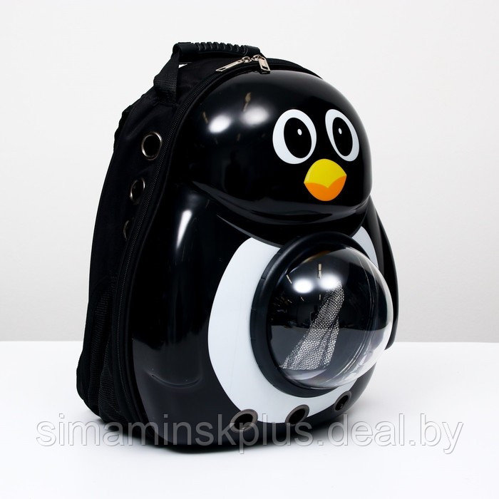Рюкзак для переноски животных "Пингвин", с окном для обзора, 32 х 25 х 42 см - фото 1 - id-p207963648
