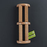 Массажёр «Барабаны», 4 ролика с шипами, деревянный, 26 × 10 × 5 см, фото 4