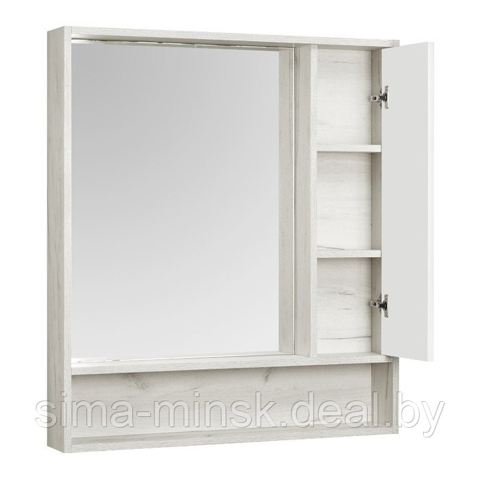 Зеркальный шкаф Aquaton Флай 80» цвет белый, дуб крафт - фото 2 - id-p207966722