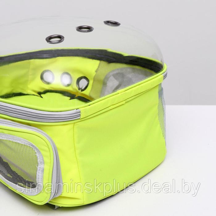 Рюкзак для переноски животных, прозрачный, 31 х 28 х 42 см, жёлтый - фото 9 - id-p207963656