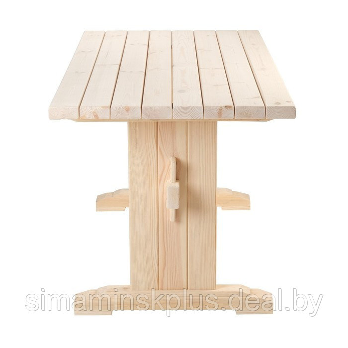 Стол деревянный УСИЛЕННЫЙ толщина доски 4 см 160х76,5х71,5 см, ХВОЯ - фото 3 - id-p207963392