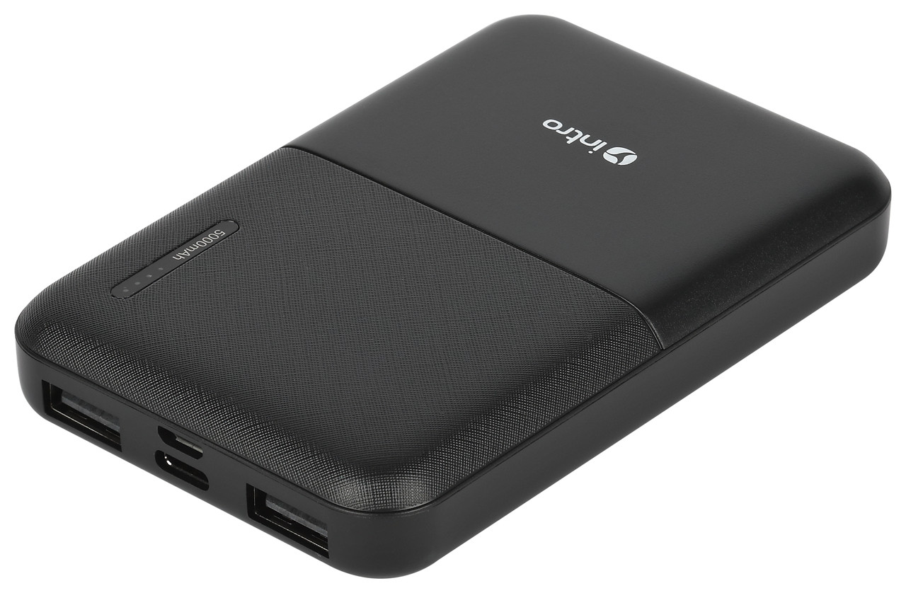 Power bank портативное зарядное устройство Intro ZX50 5000mAh черный - фото 1 - id-p207949462