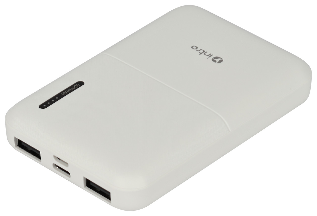 Power bank портативное зарядное устройство Intro ZX50 5000mAh белый - фото 1 - id-p207949463