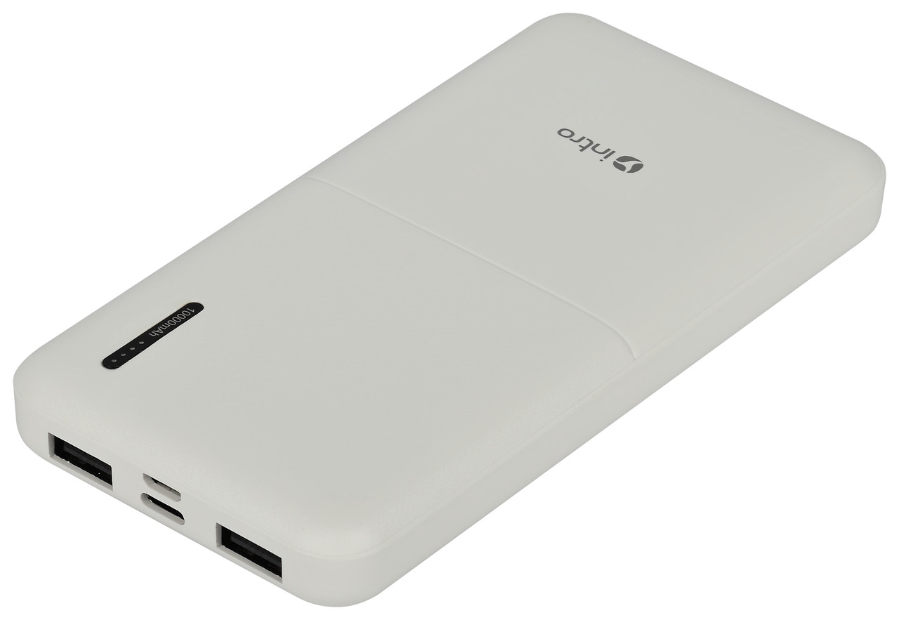 Power bank портативное зарядное устройство Intro ZX10 10000mAh белый - фото 1 - id-p207949465