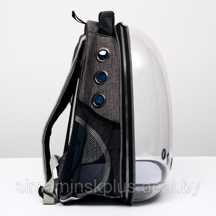 Рюкзак для переноски животных прозрачный, 31 х 28 х 42 см, голубой - фото 2 - id-p207963660