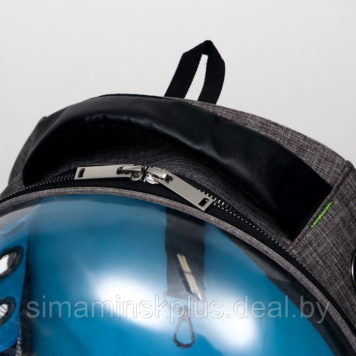 Рюкзак для переноски животных прозрачный, 31 х 28 х 42 см, голубой - фото 6 - id-p207963660