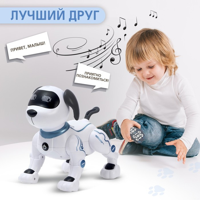 Робот-собака «Дружок-трюкач», звуковые эффекты, управление с пульта - фото 6 - id-p207967261