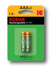 Аккумуляторы NiMH (никель-металлгидридные) Kodak HR03-2BL 650mАh [K3AHR-2/650mАh ] (20/240/16800)