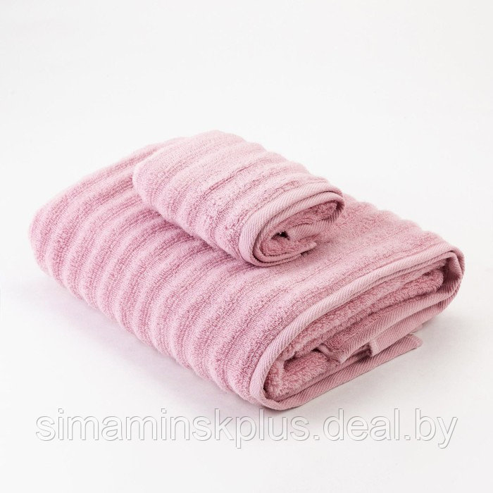 Полотенце махровое Этель "Waves" розовый, 70х130 см, 100% хлопок, 460 гр/м2 - фото 5 - id-p207963417