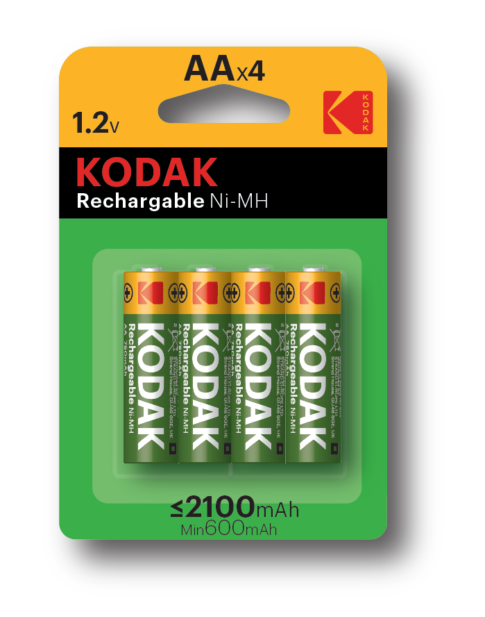 Аккумуляторы NiMH (никель-металлгидридные) Kodak HR6-4BL 2100mAh [KAAHRP-4] (80/640/15360) - фото 1 - id-p207949484