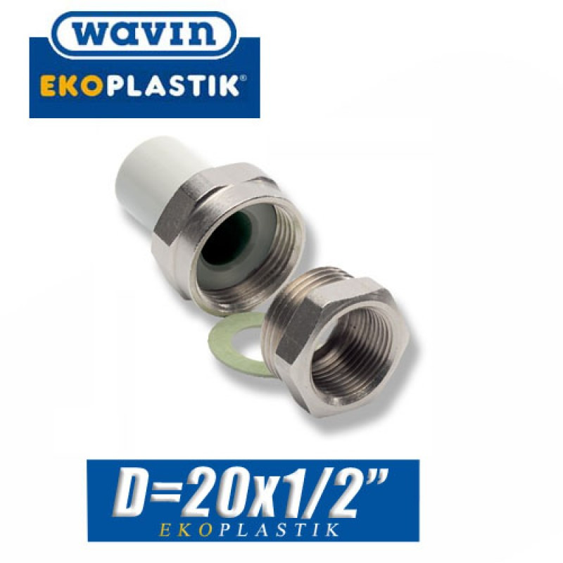 Американка с внутренней резьбой d20x1/2" Wavin Ekoplastik - фото 1 - id-p207967571