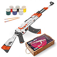 Автомат-резинкострел АК-47 под  раскраску ARMA 4 шаблона покраски, кисточки и краски в комплекте