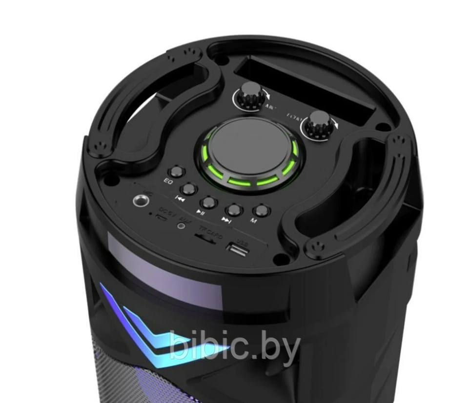 Портативная колонка BT SPEAKER ZQS-6201 Беспроводная акустическая с микрофоном и пультом, с подсветкой и радио - фото 2 - id-p207969510