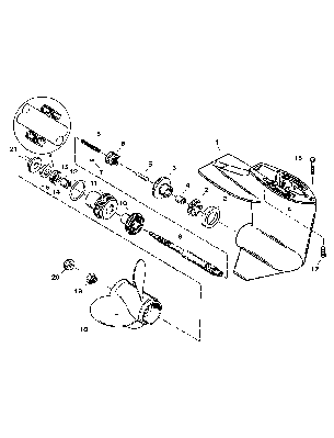 Сальник редуктора Quicksilver 26-821928 для Mercury 9.9-15 л.с., фото 2