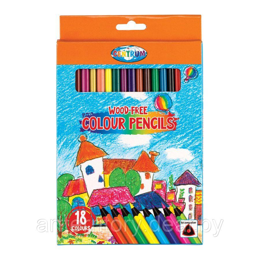 Карандаши цветные пластиковые CENTRUM MAGIC VILLAGE (18 цветов) - фото 1 - id-p207970681