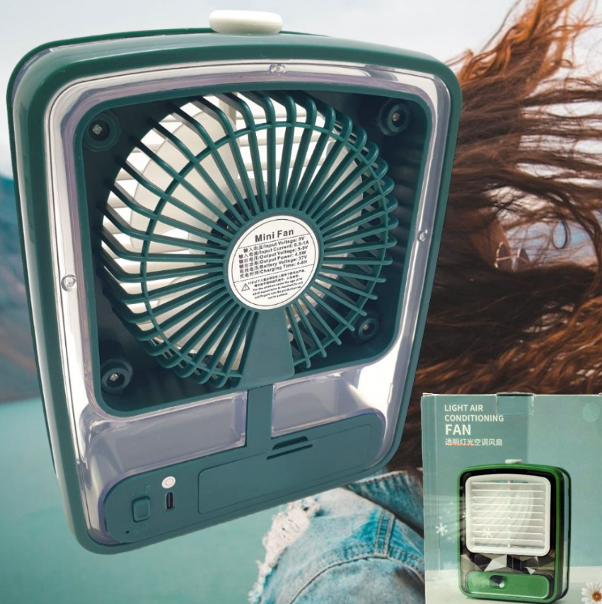 Настольный мини - вентилятор Light air conditioning MINI FAN беспроводной (увлажнение и охлаждение, 3 режима) - фото 6 - id-p207975730