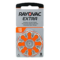 Батарейка для слуховых аппаратов Rayovac Extra 13, блистер 8 (Воздушно-цинковая)