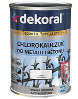 Эмаль хлоркаучуковая Стронг - черный 0,9л DEKORAL