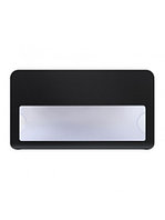 Пластиковый бейдж с окном чёрный 70х40 мм на магните