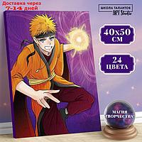 Картина по номерам на холсте с подрамником "Магия самурая", 40х50 см