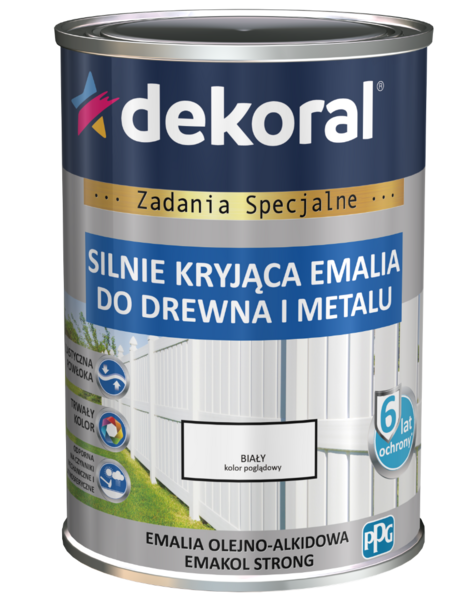 Эмаль масляно-фталевая 0,9л  коричневый темный Emakol Strong DEKORAL