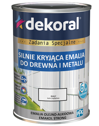 Эмаль масляно-фталевая 0,9л коричневый темный Emakol Strong DEKORAL, фото 2