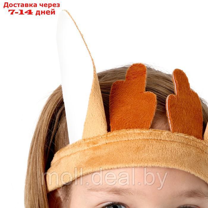 Карнавальный костюм Олененок,сарафан,головной убор с рожками,плюш,р-р30,р110-116 - фото 5 - id-p207941631