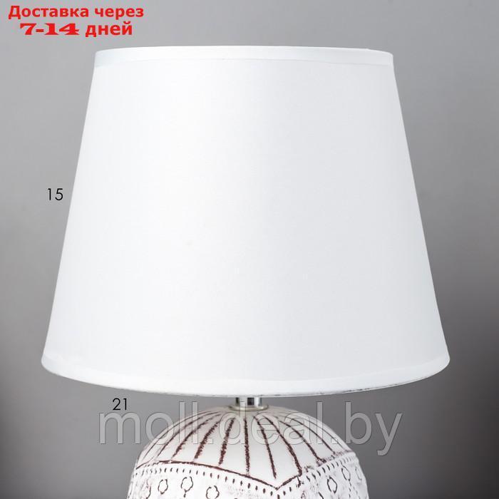 Настольная лампа "Каролина" Е14 40Вт белый 20х20х30 см - фото 4 - id-p207939150