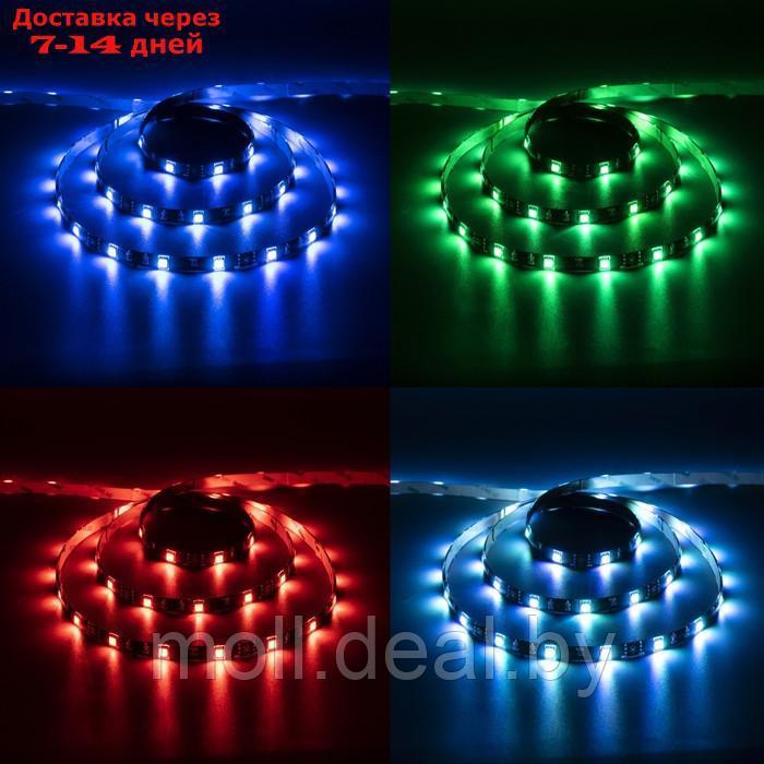 Комплект светодиодной ленты 5V, SMD5050, 5 м, IP65, 30 LED/м, пульт, USB, RGB - фото 1 - id-p207939261