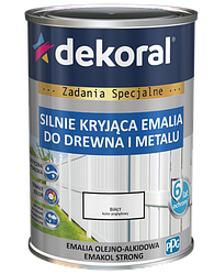 Эмаль масляно-фталевая 0,9л черная матовая Emakol Strong DEKORAL