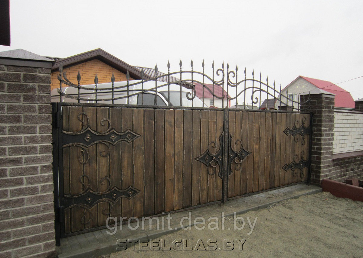 Кованые ворота В-21К - фото 1 - id-p207976069