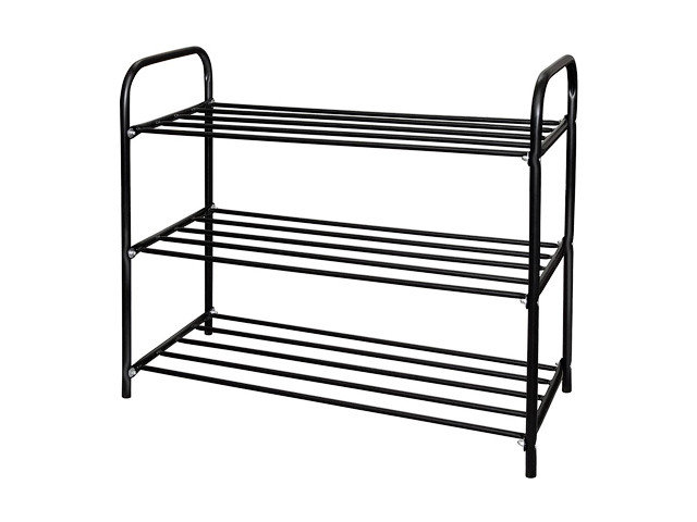 Этажерка для обуви Ника комфорт 3-х секционная, 590х330х790 мм, черный ...